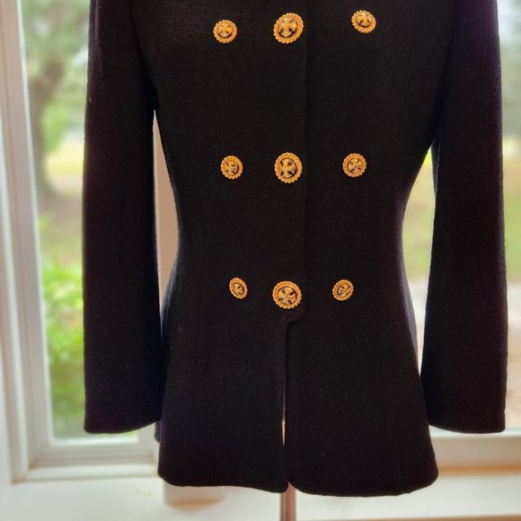 St. John by Marie Gray Black Boucle Suit Size 6 - Picture 6 of 10